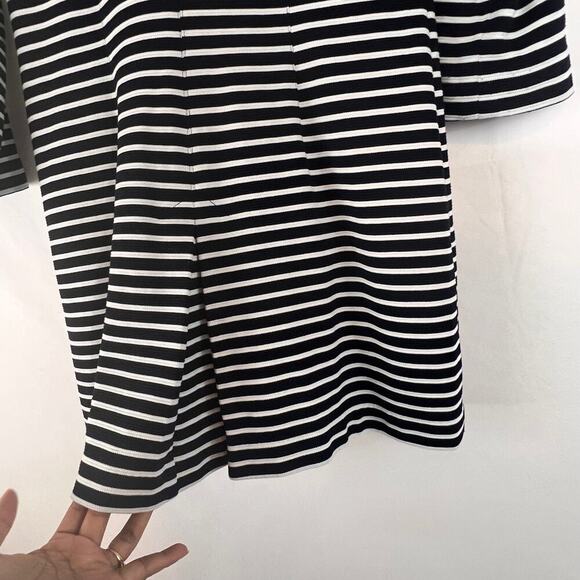 Cabi 5151 Small Navy Blue Striped Maritime Trench Jacket Coat EUC - Picture 9 of 9